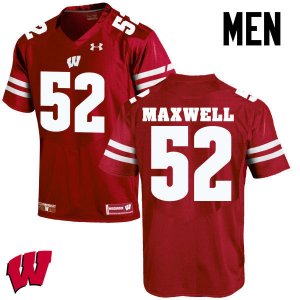 Men's Wisconsin Badgers NCAA #52 Jacob Maxwell Red Authentic Under Armour Stitched College Football Jersey VI31L52JN